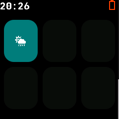 Image of the weather app in the launcher