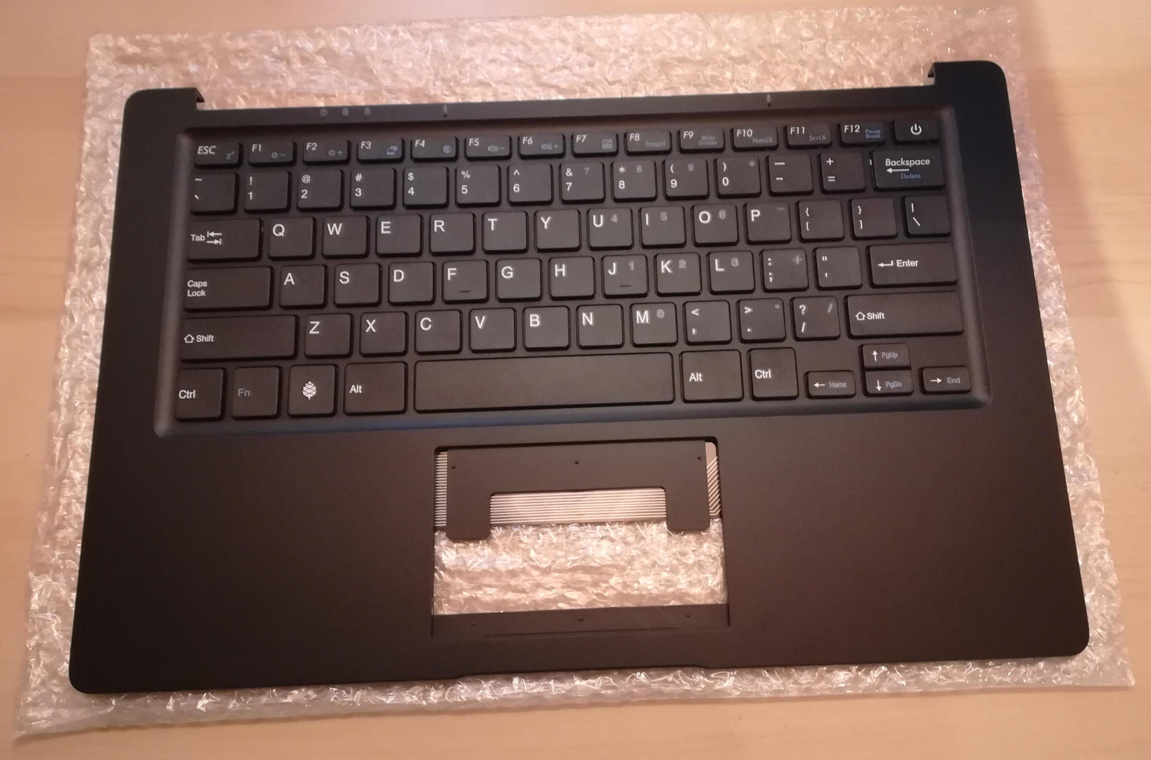 Pinebook Pro new keyboard front