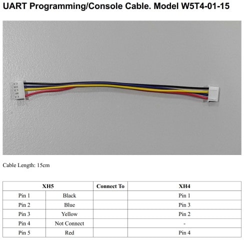 W5T4 01 15 UART Programming Console Cable
