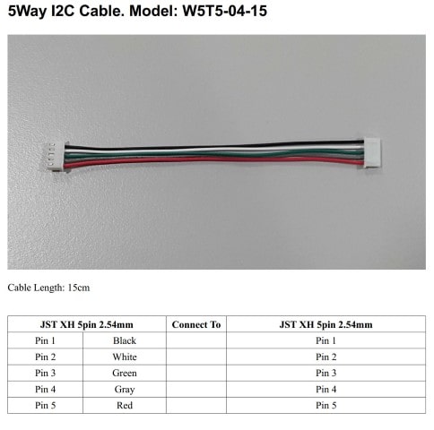 W5T5 04 15 5Way I2C Cable
